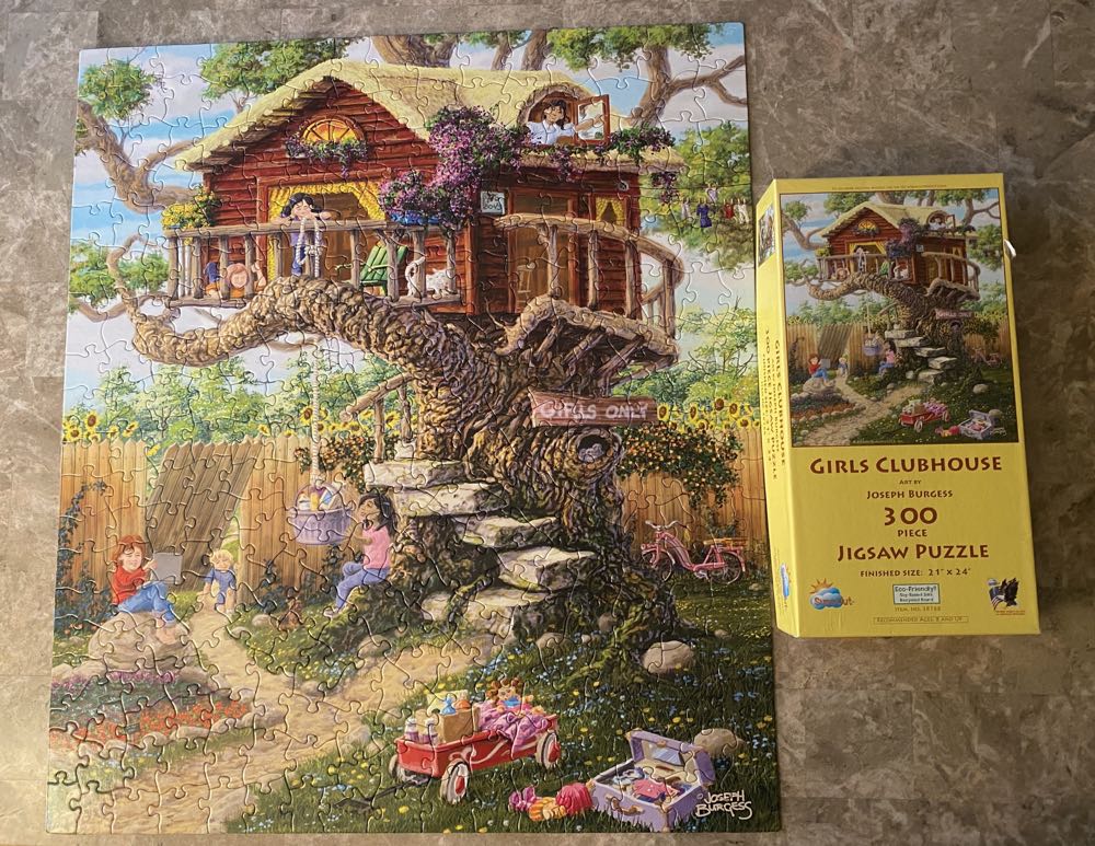 Girl’s Clubhouse - SunsOut puzzle collectible [Barcode 796780387881] - Main Image 2