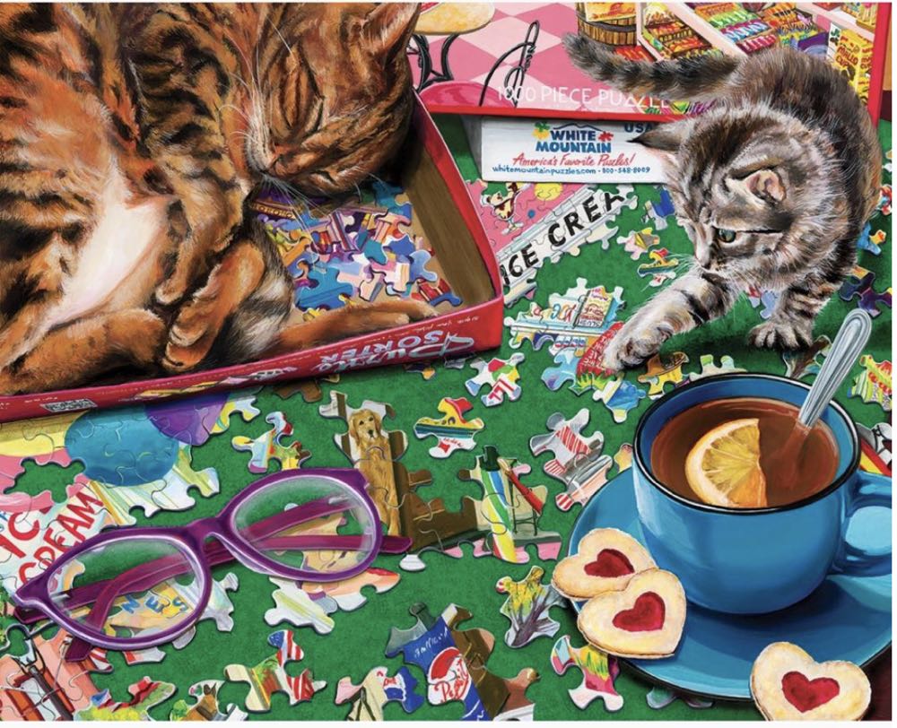 Puzzle Cats - White Mountain Puzzles puzzle collectible [Barcode 724819264728] - Main Image 3