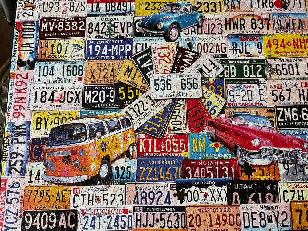 License Plates - White Mountain Puzzles puzzle collectible - Main Image 2