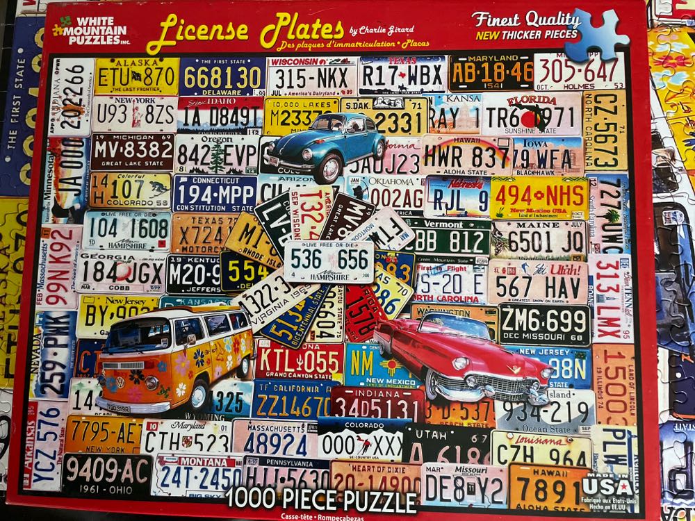 License Plates - White Mountain Puzzles puzzle collectible - Main Image 3