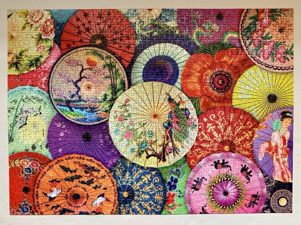 Asian Oil-Paper Umbrellas - Eurographics puzzle collectible [Barcode 628136753173] - Main Image 2