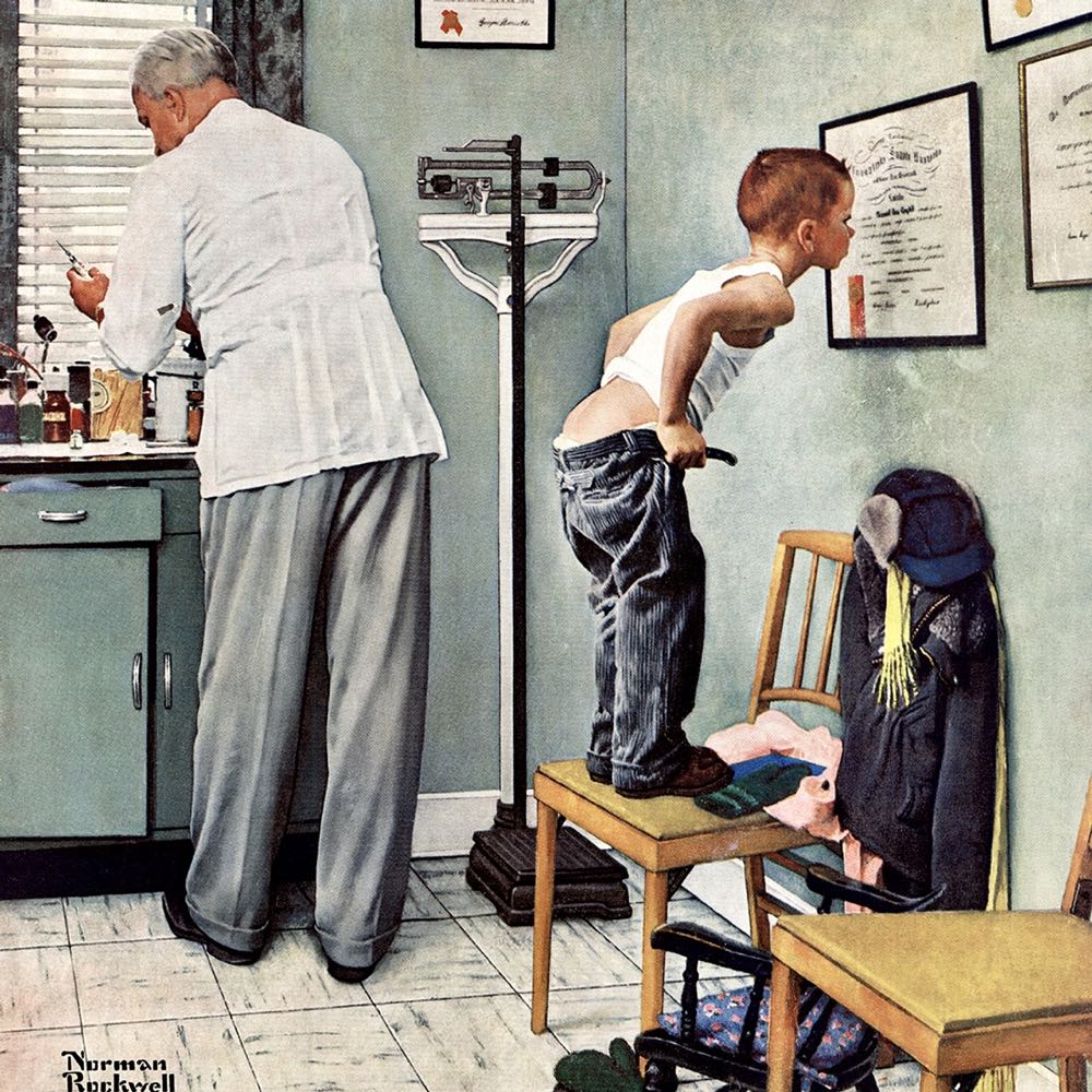 Saturday Evening Post : At the Doctor - MasterPieces puzzle collectible [Barcode 705988610936] - Main Image 2
