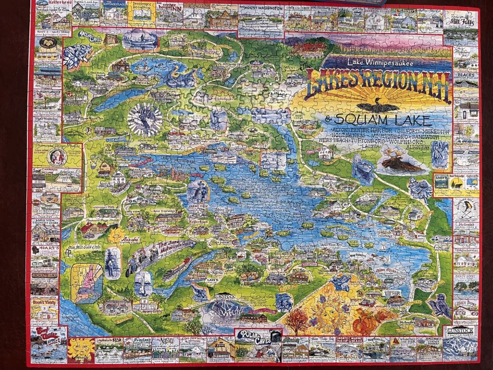 The Lakes Region New Hampshire/UV/SOLD - White Mountain Puzzles puzzle collectible [Barcode 724819247127] - Main Image 2