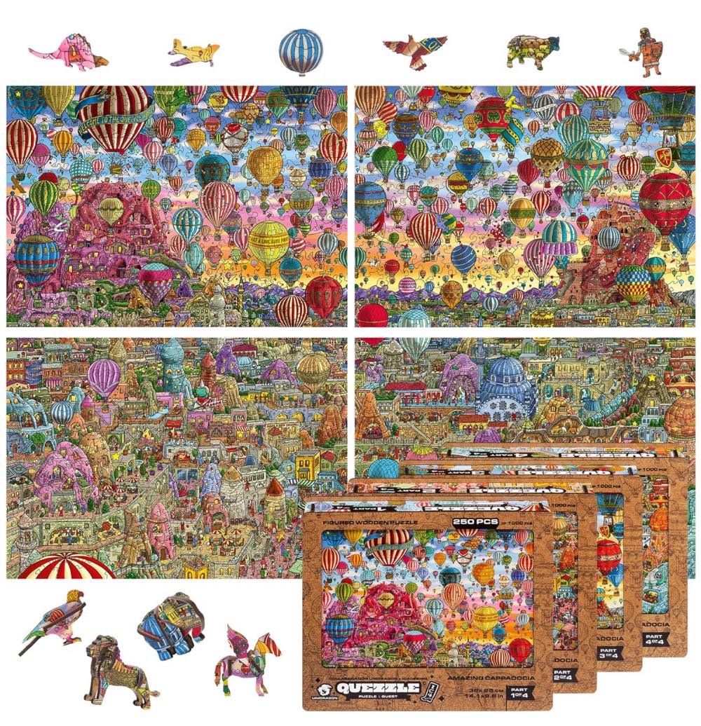 Quezzle Amazing Cappadocia (4 parts) - Unidragon puzzle collectible [Barcode 4640157451254] - Main Image 4