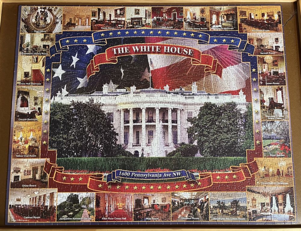 X-The White House - White Mountain Puzzles puzzle collectible [Barcode 724819255191] - Main Image 2