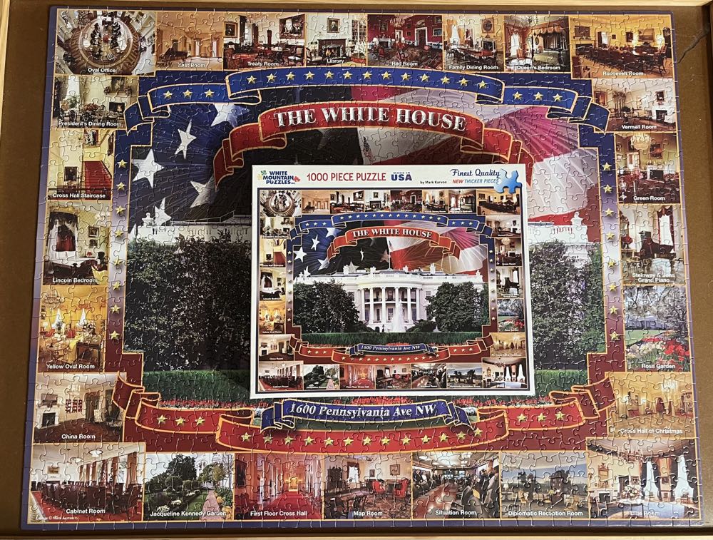 X-The White House - White Mountain Puzzles puzzle collectible [Barcode 724819255191] - Main Image 3
