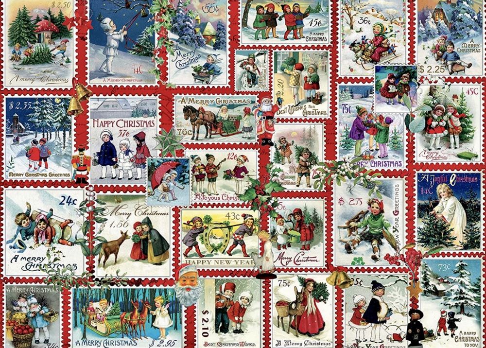 Classic Christmas : Christmas Stamps -  Ceaco puzzle collectible [Barcode 021081332927] - Main Image 2