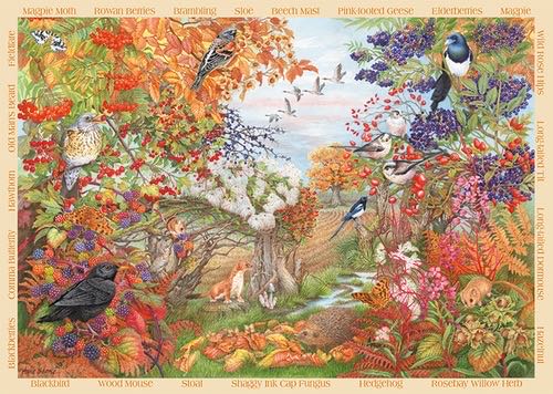 Autumn Hedgerow 🟦 - Falcon de luxe puzzle collectible [Barcode 8710126112700] - Main Image 2