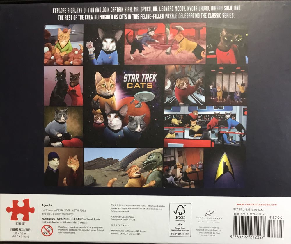 Star Trek Cats - Chronicle Books puzzle collectible [Barcode 9781797212227] - Main Image 2