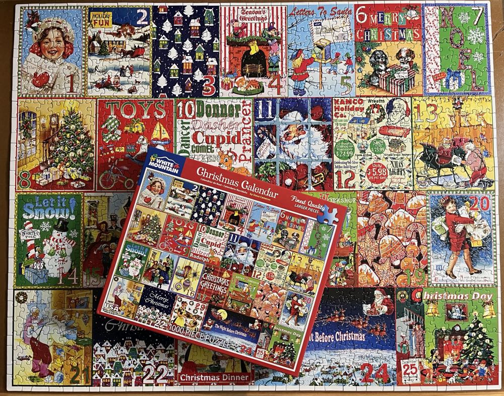 Christmas Calendar - White Mountain puzzle collectible [Barcode 724819264544] - Main Image 3