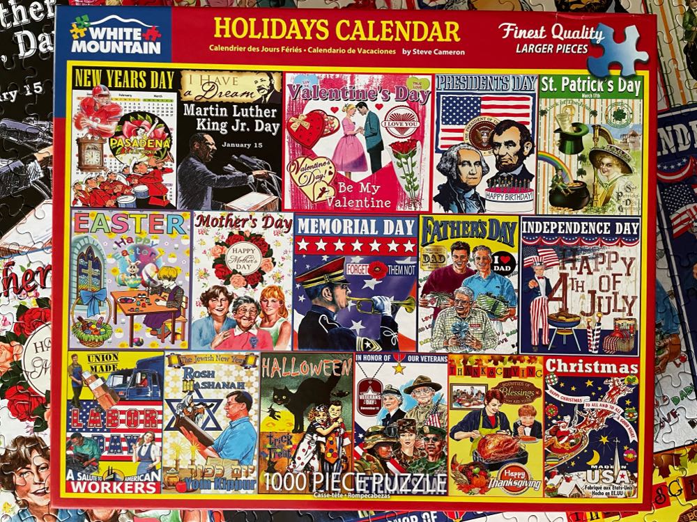 Holidays Calendar - White Mountain 🇺🇸 puzzle collectible [Barcode 724819264582] - Main Image 3