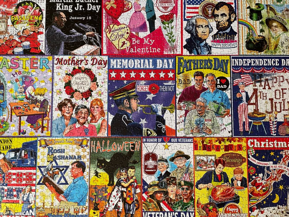 Holidays Calendar - White Mountain 🇺🇸 puzzle collectible [Barcode 724819264582] - Main Image 4