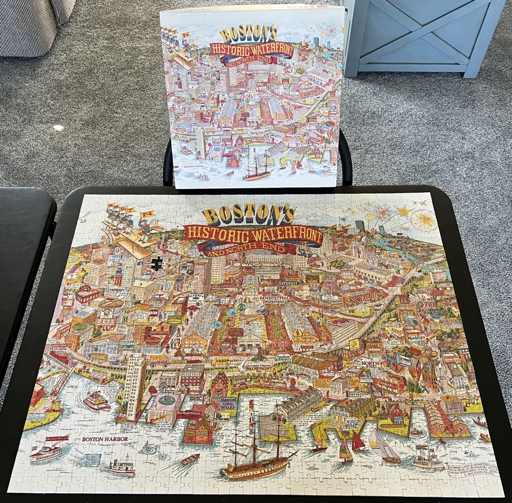 The Boston Waterfront-NIB - White Mountain Puzzles puzzle collectible [Barcode 724819678907] - Main Image 3