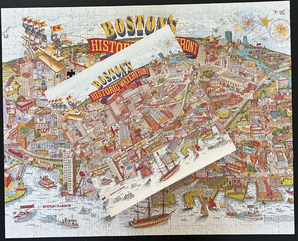 The Boston Waterfront-NIB - White Mountain Puzzles puzzle collectible [Barcode 724819678907] - Main Image 4