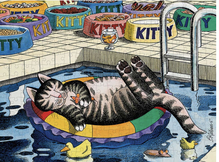 Pool Cat - Pomegranate puzzle collectible [Barcode 9780764955242] - Main Image 2