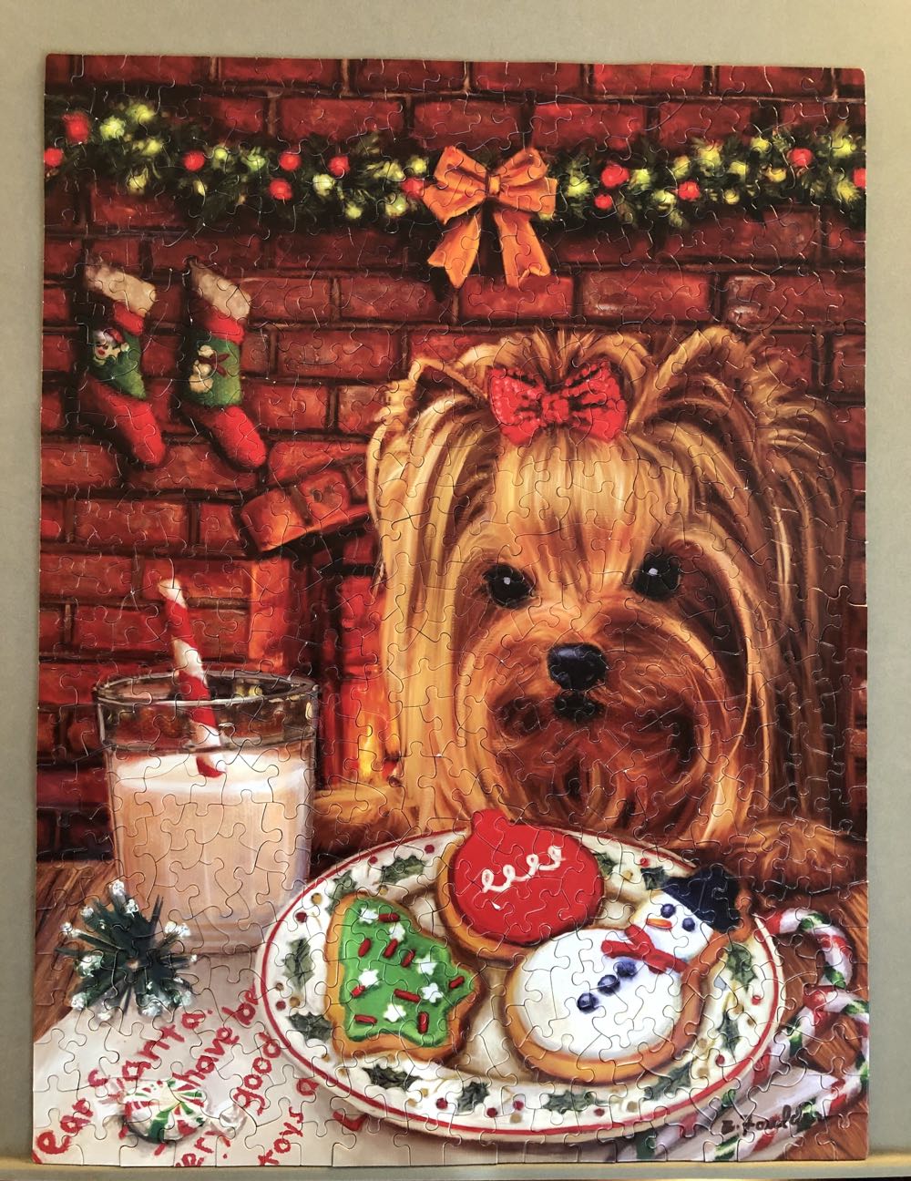 Sharing Cookies with Santa - SunsOut puzzle collectible [Barcode 796780370500] - Main Image 2