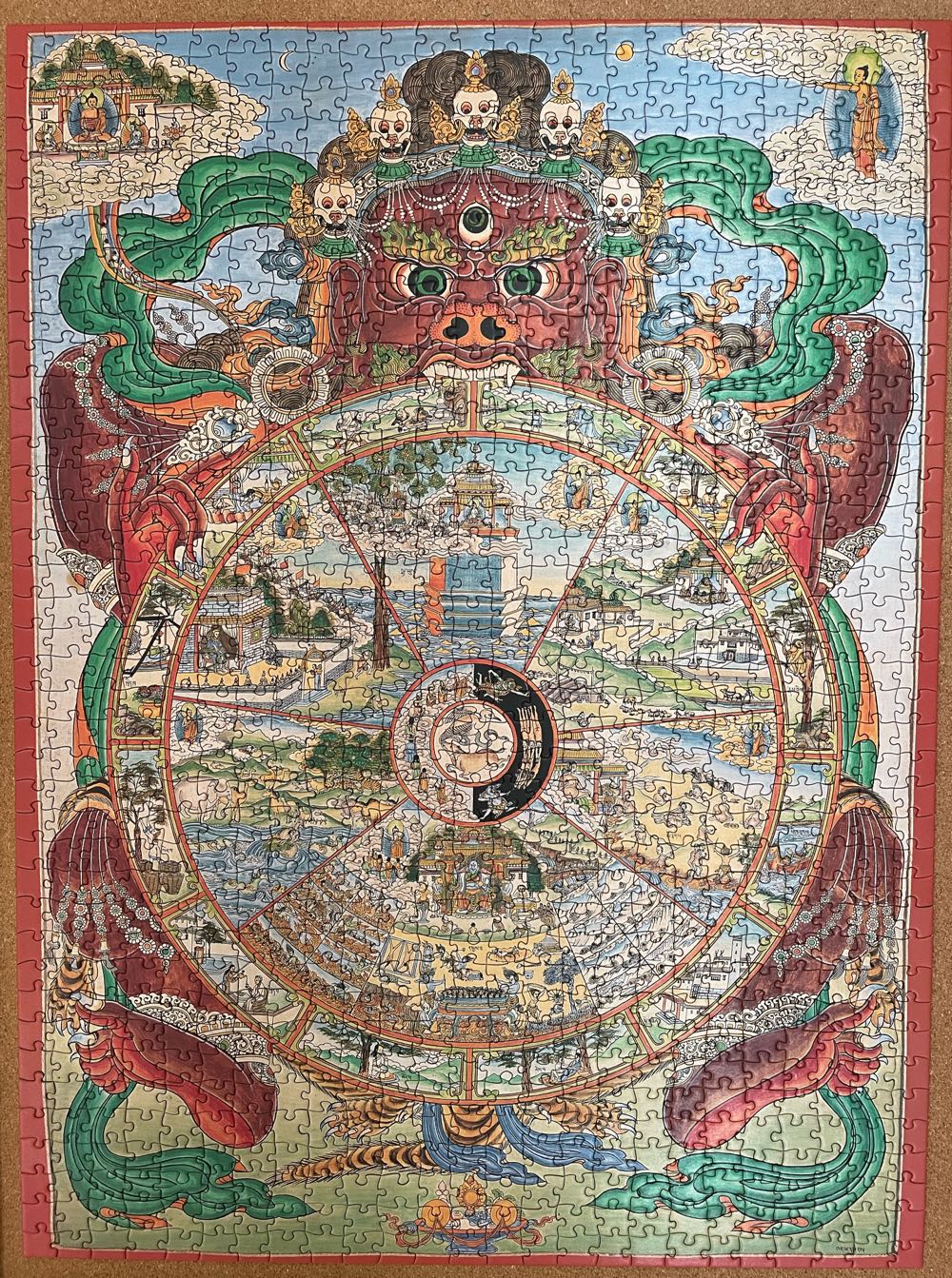 Tibetan Wheel Of Life - Pomegranate puzzle collectible [Barcode 9780764945823] - Main Image 2