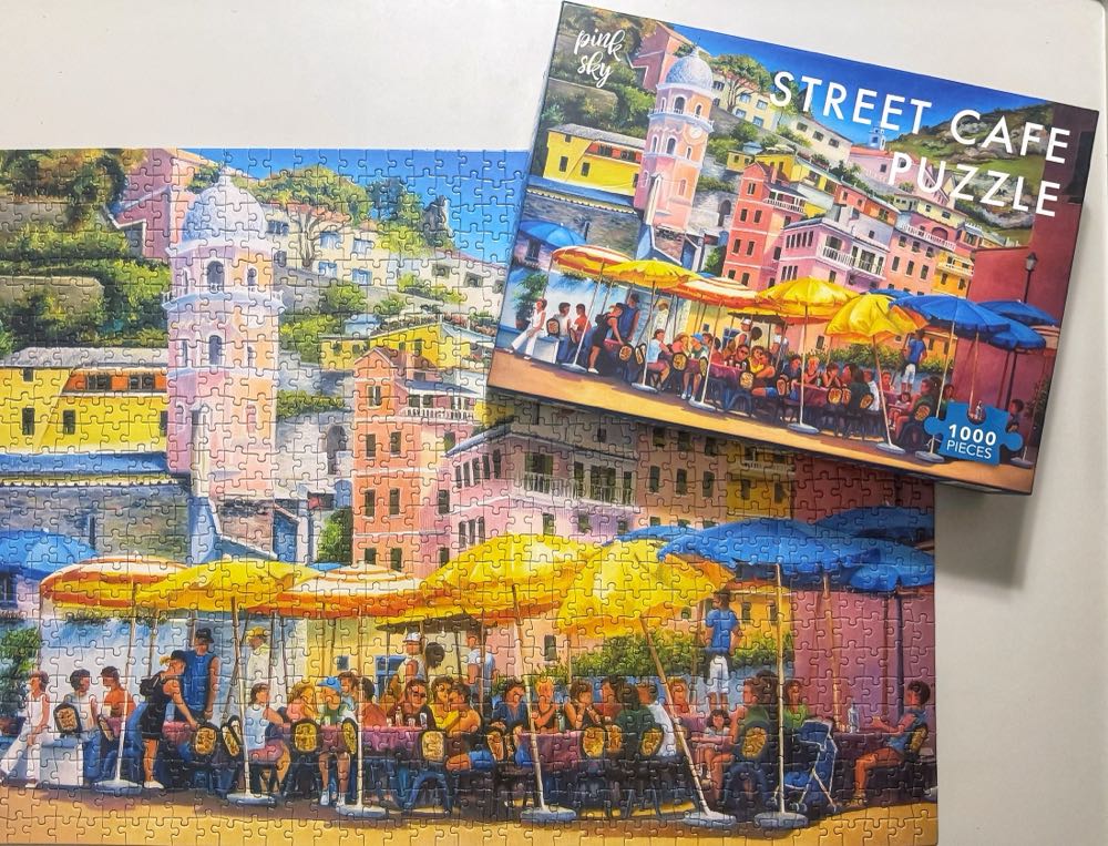 Street Cafe*^ - Pink Sky puzzle collectible [Barcode 191205475370] - Main Image 4