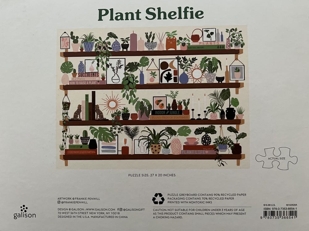 Plant Shelfie - Galison puzzle collectible [Barcode 9780735366541] - Main Image 3