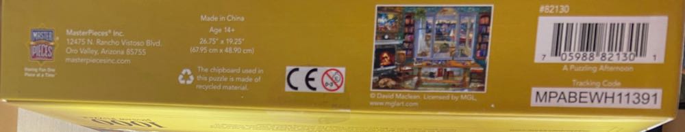 A Puzzling Afternoon - Masterpieces 🇺🇸 puzzle collectible [Barcode 705988821301] - Main Image 3