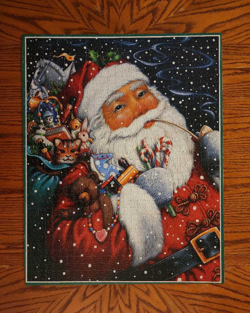 Santa Claus. NEW. ❤️🧩 - White Mountain Puzzles puzzle collectible [Barcode 724819248452] - Main Image 2