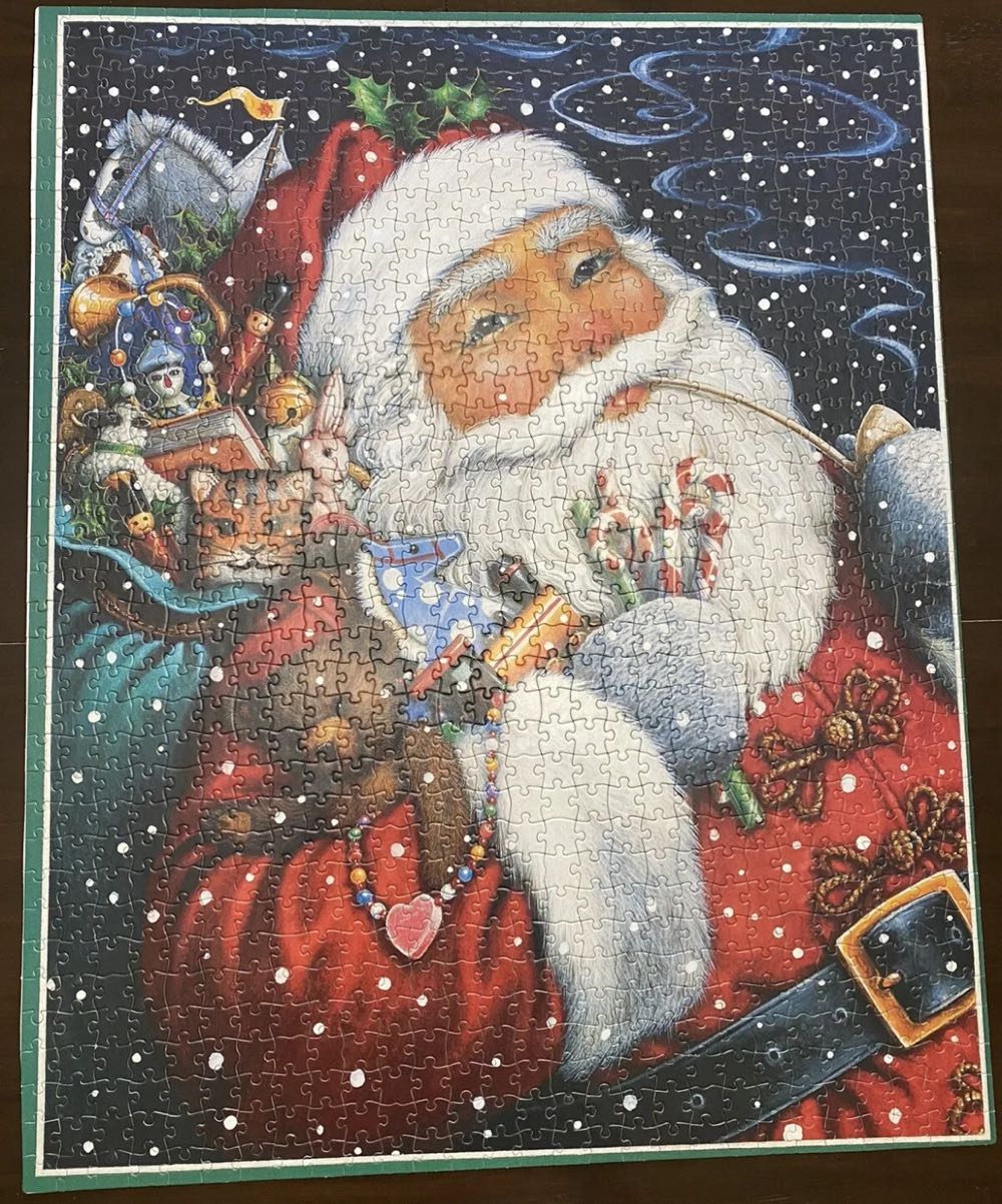 Santa Claus. NEW. ❤️🧩 - White Mountain Puzzles puzzle collectible [Barcode 724819248452] - Main Image 3