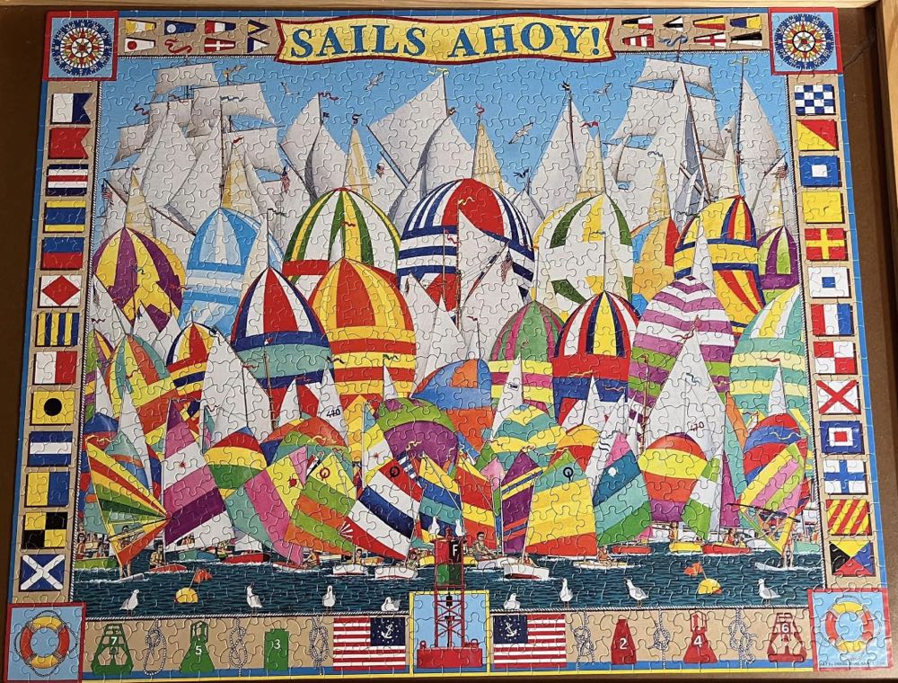 Sails Ahoy!  - White Mountain puzzle collectible [Barcode 724849249269] - Main Image 3