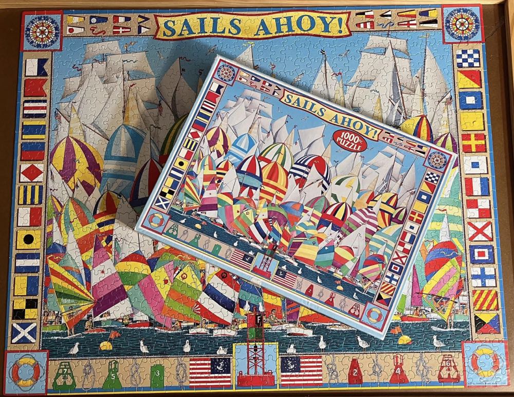 Sails Ahoy!  - White Mountain puzzle collectible [Barcode 724849249269] - Main Image 4