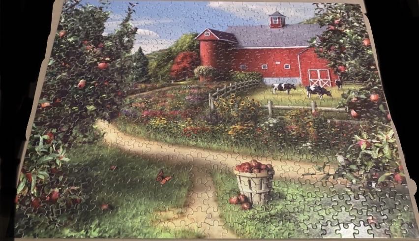 Apple Picking Time - White Mountain Puzzles puzzle collectible [Barcode 724819249251] - Main Image 3