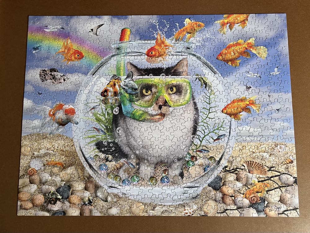 ***Cat Fish - BORROW KWN - White Mountain Puzzles puzzle collectible [Barcode 724819253814] - Main Image 2