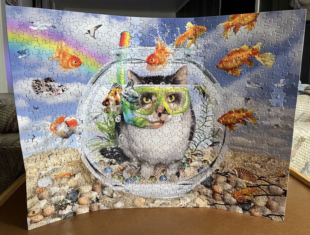 ***Cat Fish - BORROW KWN - White Mountain Puzzles puzzle collectible [Barcode 724819253814] - Main Image 4