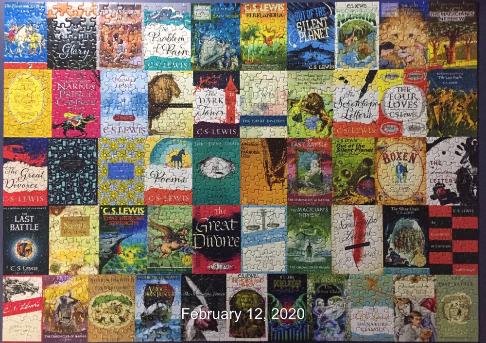 C. S. Lewis Book Covers - Completed - Re-marks puzzle collectible [Barcode 681410192877] - Main Image 2