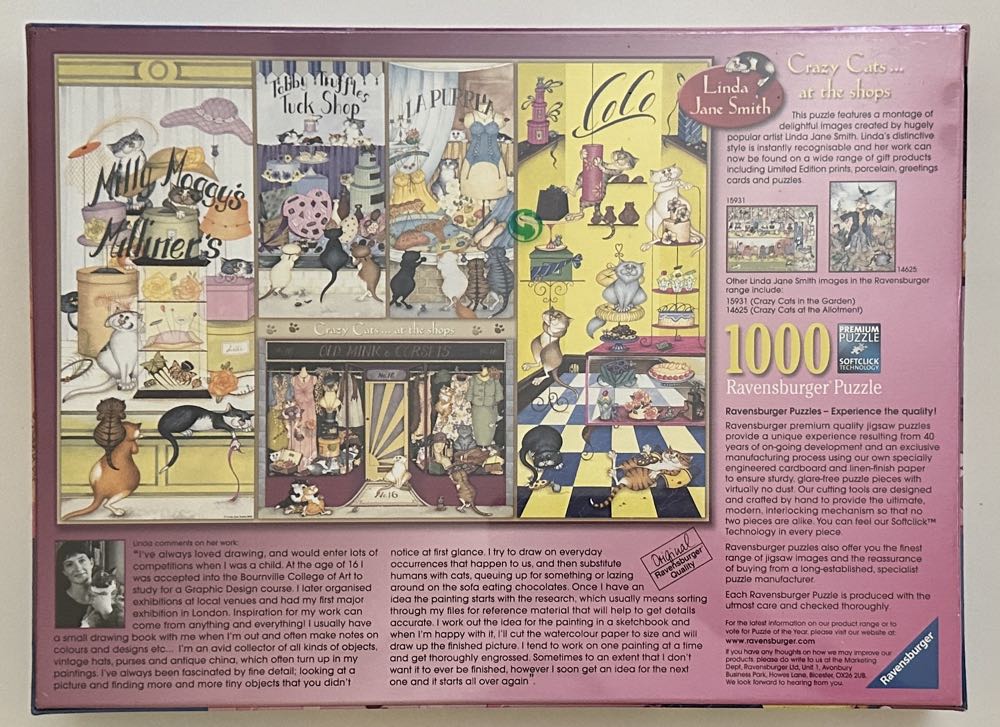 Crazy Cats...At The Shops - Ravensburger puzzle collectible [Barcode 4005556159369] - Main Image 2