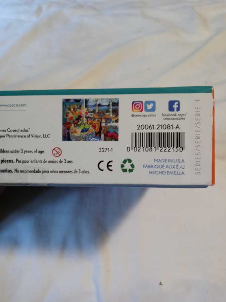 Turquoise Tea and Harvest Apples - Ceaco puzzle collectible [Barcode 021081222150] - Main Image 2