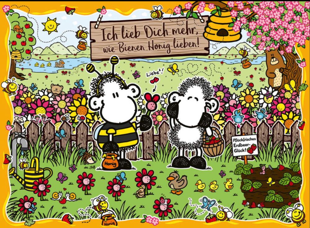 Sheepworld - Bees In  Love - Ravensburger puzzle collectible [Barcode 4005556150441] - Main Image 2