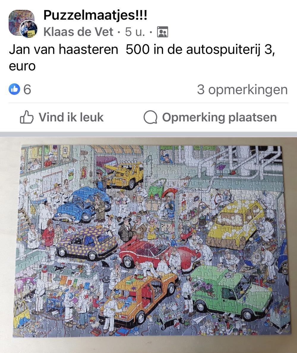 In de autospuiterij 17281 - Jumbo puzzle collectible [Barcode 8710126172810] - Main Image 4