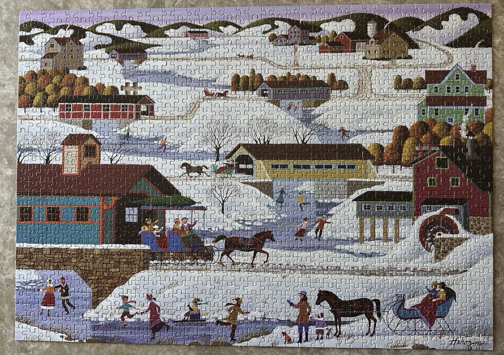 Beautiful Bridges - Hometown Collection - Rose Art puzzle collectible [Barcode 072348092009] - Main Image 3