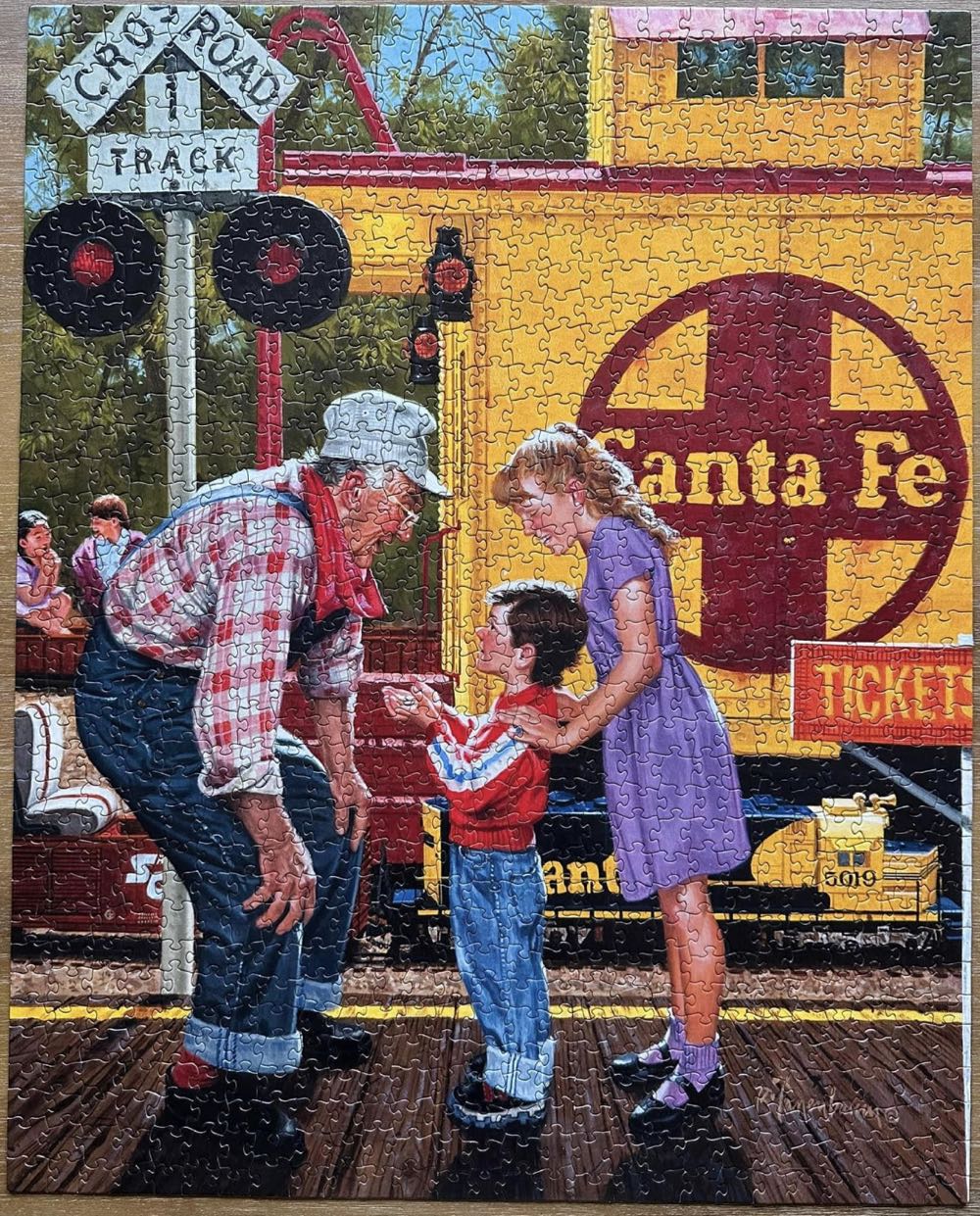 Train Conductor**-982, 12/29/25 -SOLD - White Mountain Puzzles puzzle collectible [Barcode 724819254033] - Main Image 3