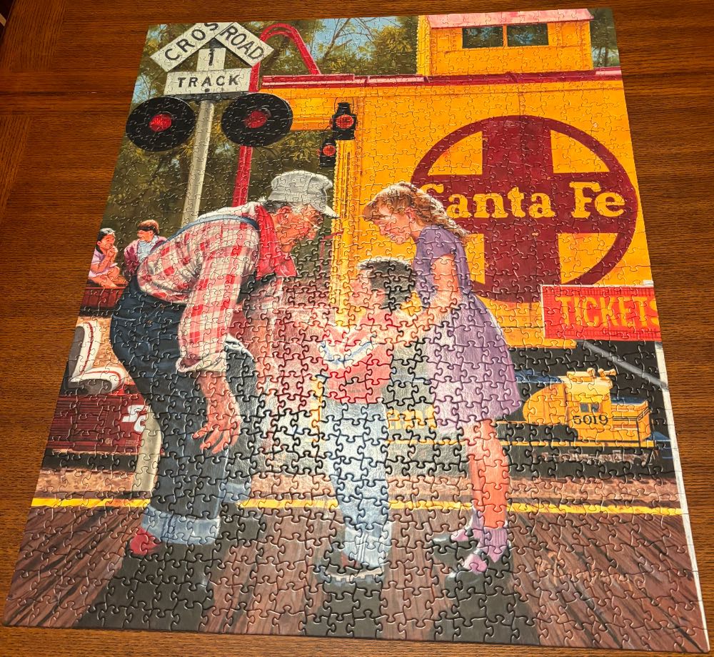 Train Conductor**-982, 12/29/25 -SOLD - White Mountain Puzzles puzzle collectible [Barcode 724819254033] - Main Image 4