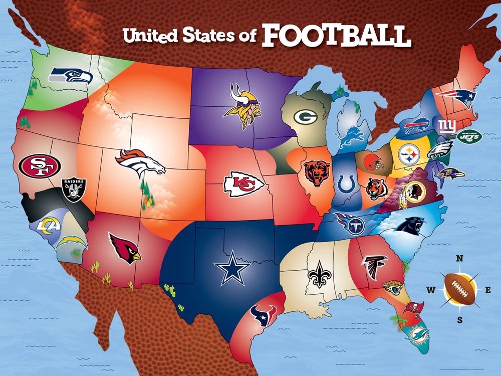 United States Of Football - MasterPieces puzzle collectible [Barcode 705988115899] - Main Image 2