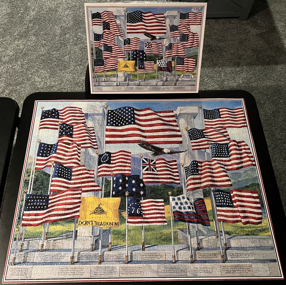ZZ - American Flags (SOLD) - White Mountain Puzzles puzzle collectible [Barcode 724819248261] - Main Image 3