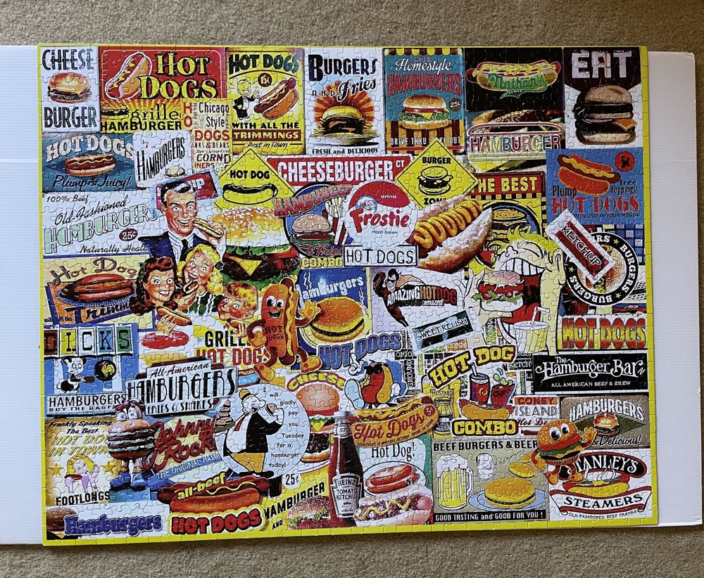 Burgers And Dogs - White Mountain Puzzles puzzle collectible - Main Image 2