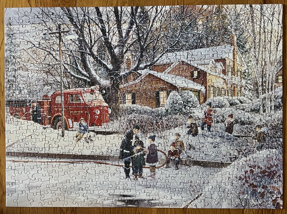 Big Game Tomorrow - Cobble Hill puzzle collectible [Barcode 625012850650] - Main Image 2