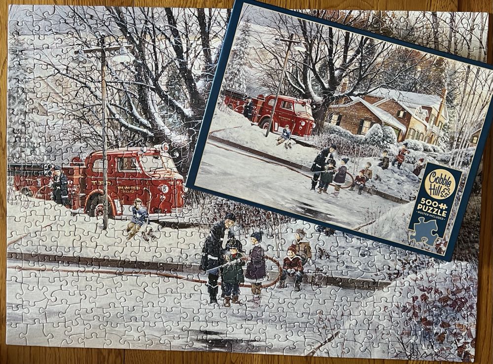 Big Game Tomorrow - Cobble Hill puzzle collectible [Barcode 625012850650] - Main Image 3