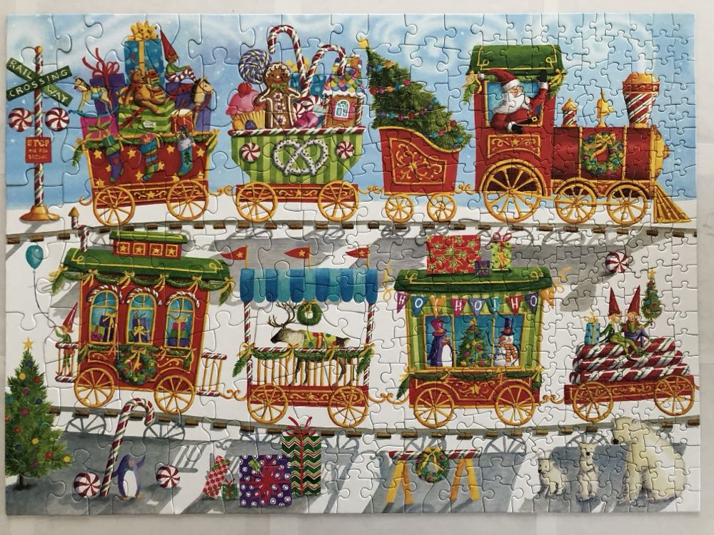 Christmas Train - Cobble Hill puzzle collectible [Barcode 625012546089] - Main Image 2