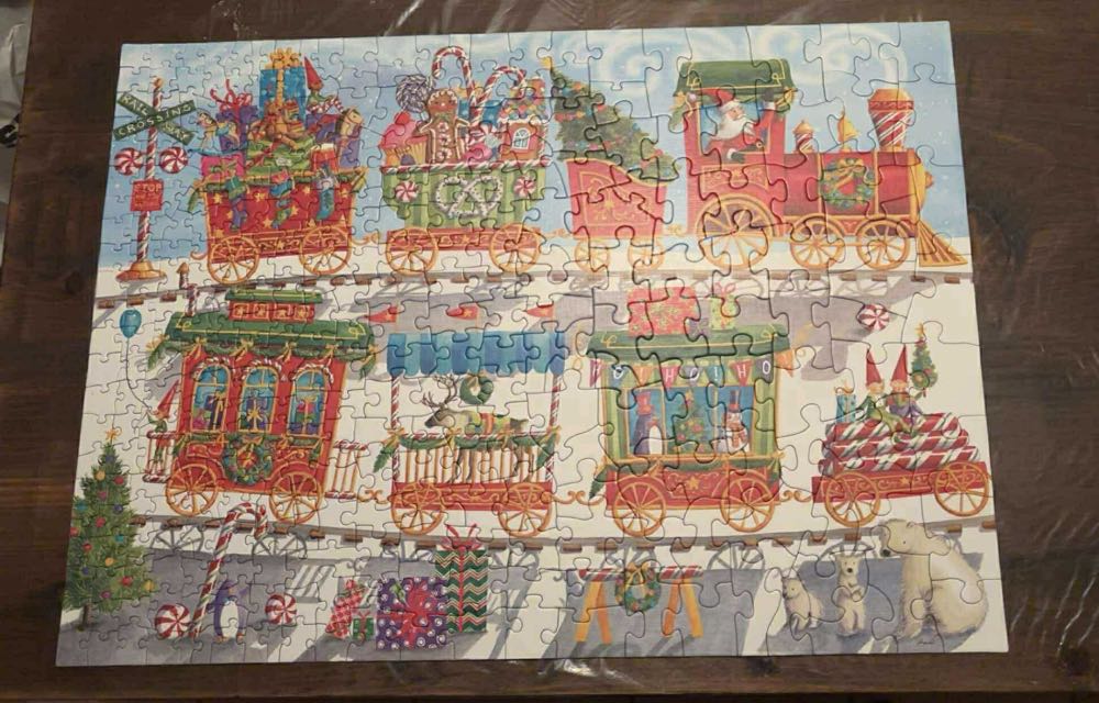 Christmas Train - Cobble Hill puzzle collectible [Barcode 625012546089] - Main Image 3
