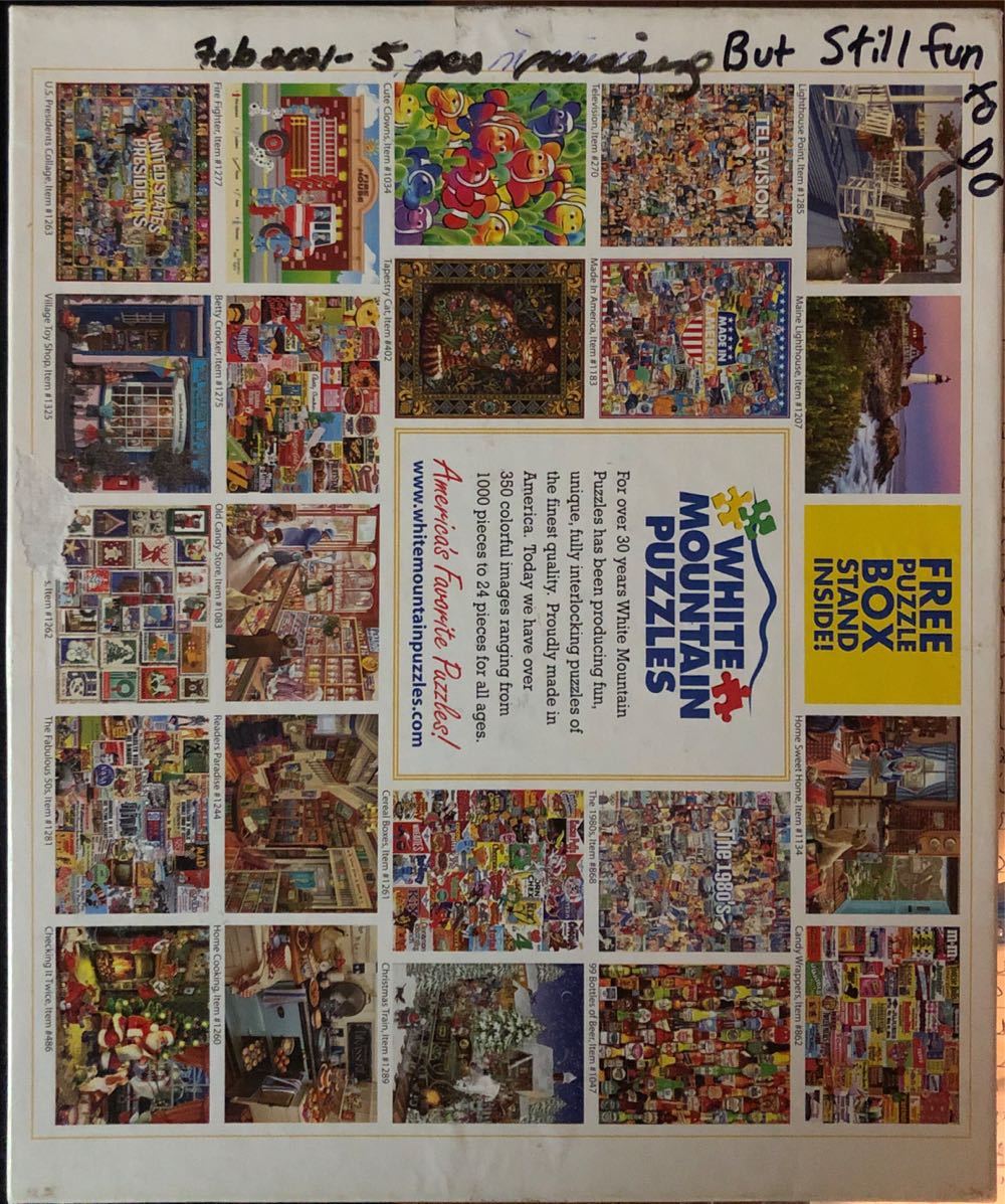 Things I Ate as a Kid - White Mountain puzzle collectible [Barcode 724819257393] - Main Image 6