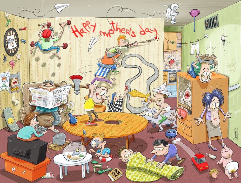Chaos On Mother’s Day - All Jigsaw Puzzles puzzle collectible [Barcode 5060085104845] - Main Image 2
