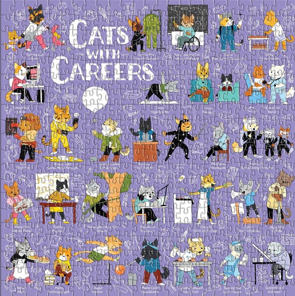 Cats With Careers  - Galison puzzle collectible [Barcode 9780735370081] - Main Image 2