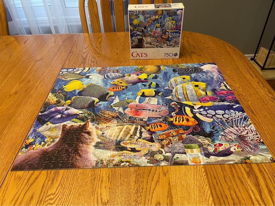 Aquatic Fantasies - Buffalo Cats puzzle collectible [Barcode 079346172900] - Main Image 3